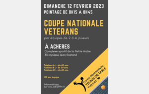 Coupe nationale vétérans à Achères