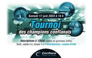 Tournoi des champions conflanais le 17 juin