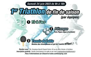 Triathlon pétanque/ping/tir à l'arc le 24 juin