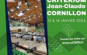 Critérium JC Cornillon les 13 et 14 janvier à Elancourt