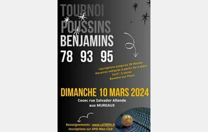 Tournoi poussins benjamins aux Mureaux