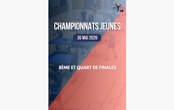 1/8èmes et 1/4 de finale championnat des jeunes par équipes samedi 30 mai