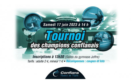 Tournoi des champions conflanais le 17 juin