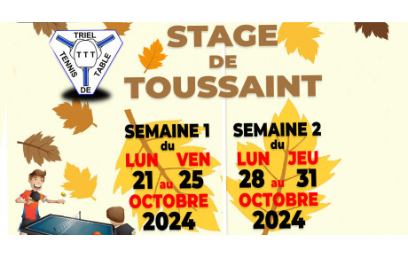 Stage de Toussaint